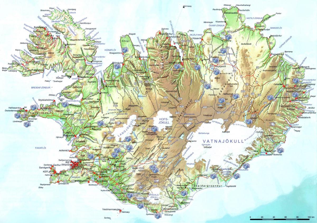 Mapa autostradowa Islandii