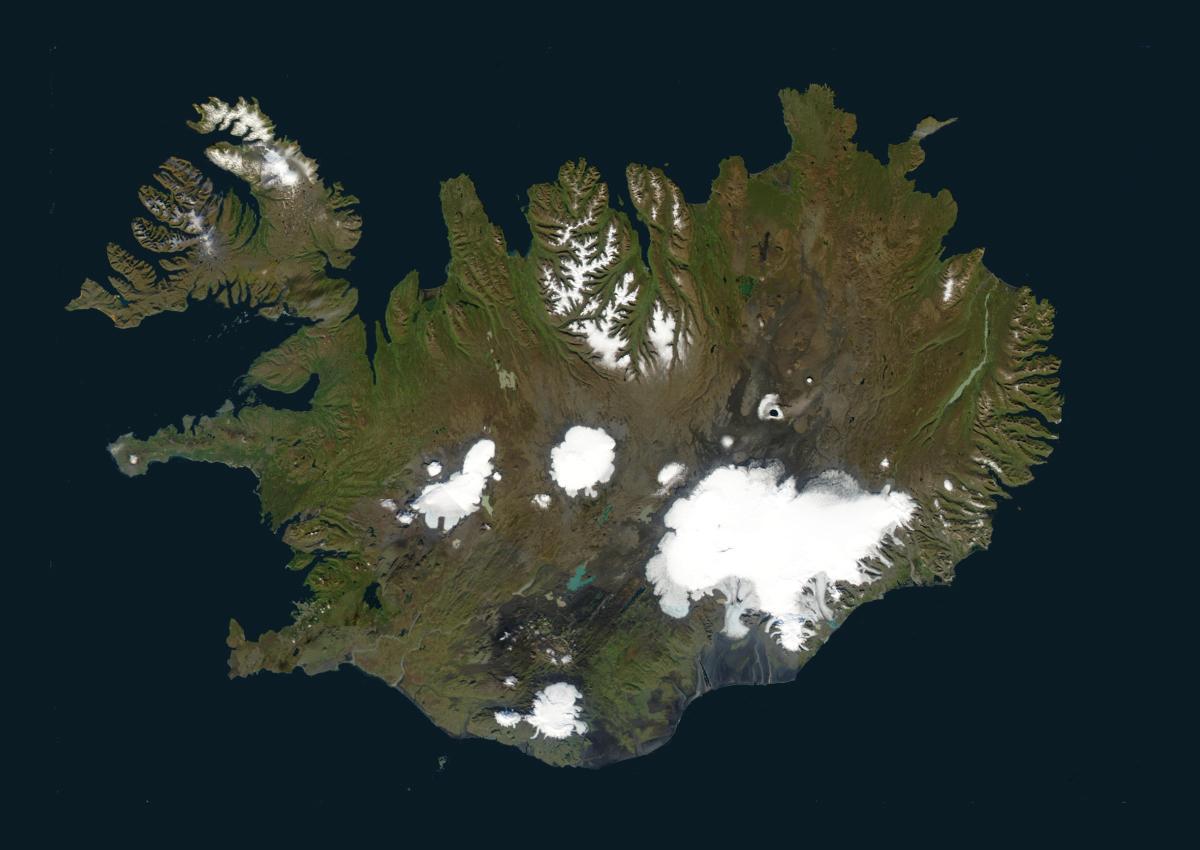 Mapa widokowa nieba Islandii